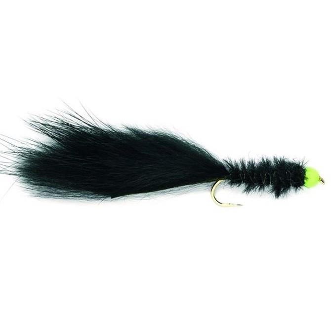 Matuka Sort W Gul Head - Put & Take Flue til Fiskeri