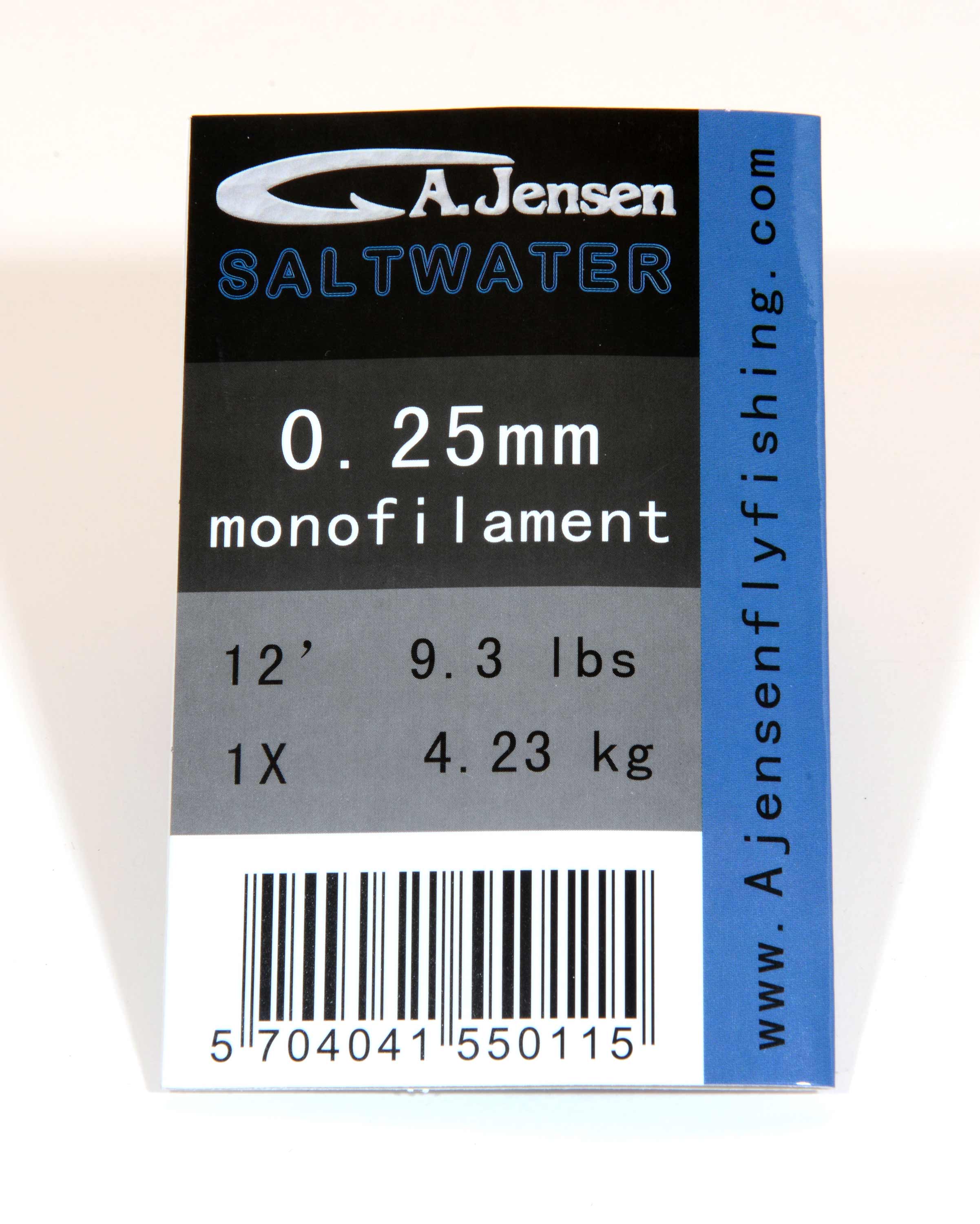 Knotless Tapered Leader 12â´  2pcs 0,30mm fra A. Jensen Flyfishing