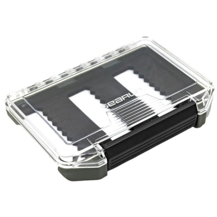 Slim Fly Box Clear Lid Dark Grey fra Searun