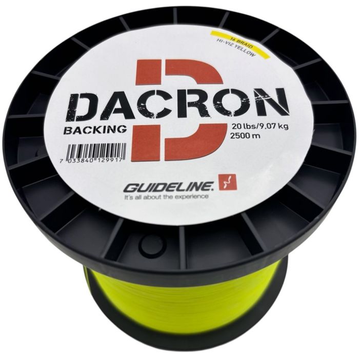 Braided Backing 20lbs Hi Viz Yellow Metermål fra Guideline